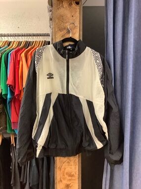 Umbro Black and White Retro Track Jacket